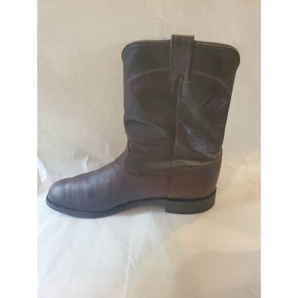 Vintage Larry Mahan Smooth Ostrich Roper Boots 10.5D Exotic